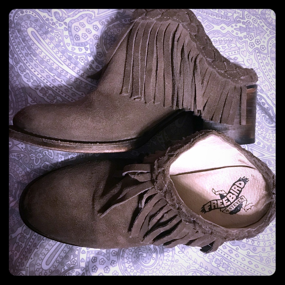 Gray Fringe Freebird Mules